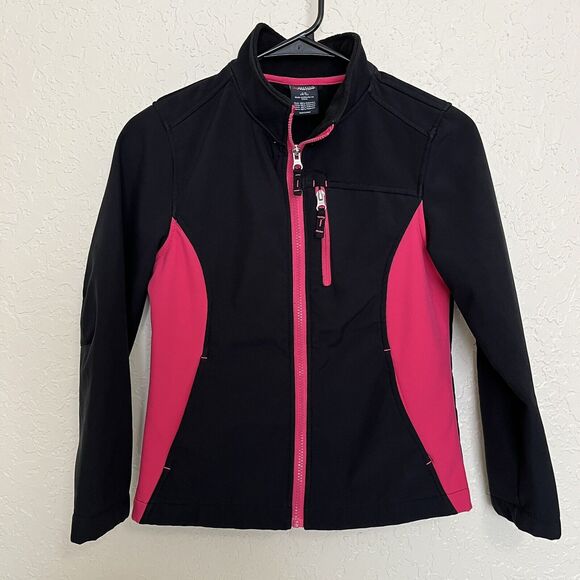 Mountain Xpedition | Girls Jacket Black Pink Winter Coat Zipper 10-12 - Picture 2 of 4